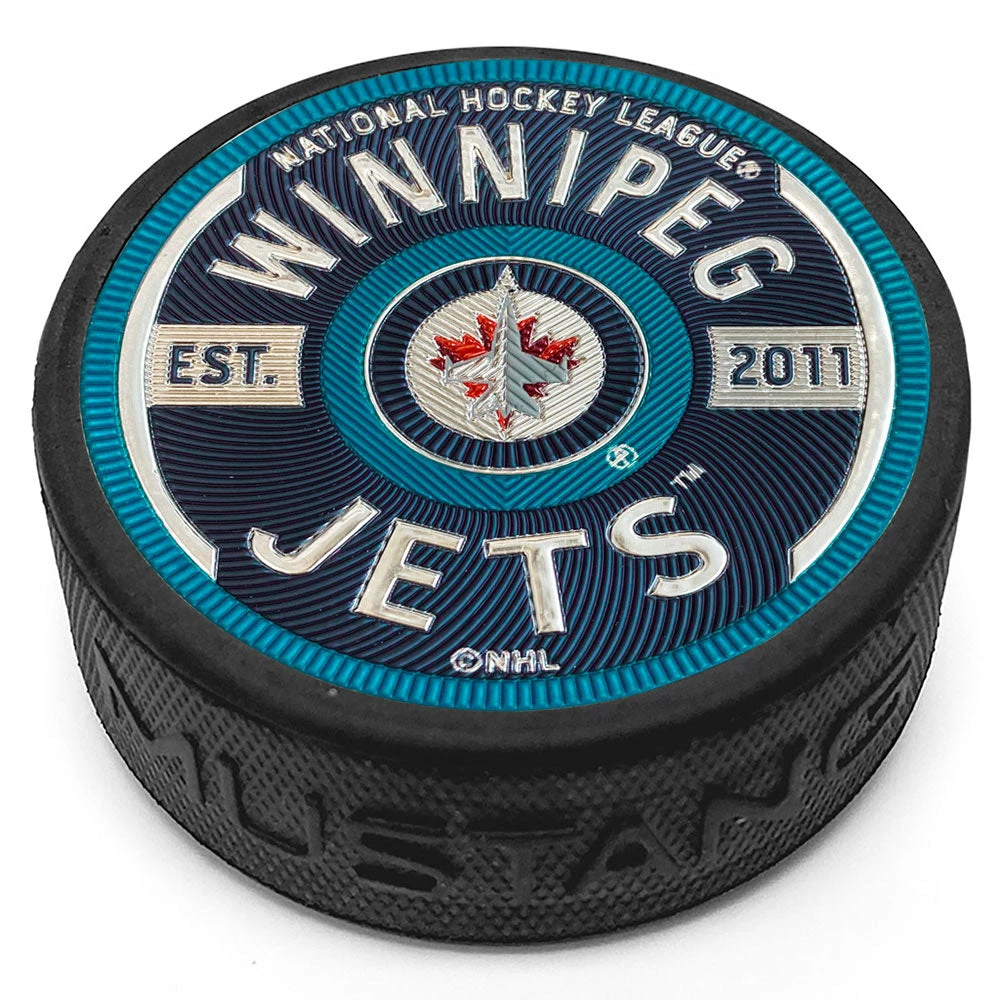 Mustang WINNIPEG JETS TRIMFLEXX GEAR PUCK 3 Mustang WINNIPEG JETS TRIMFLEXX GEAR PUCK