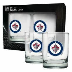 Mustang WINNIPEG JETS 2 PACK ROCK GLASS - ETCHED
