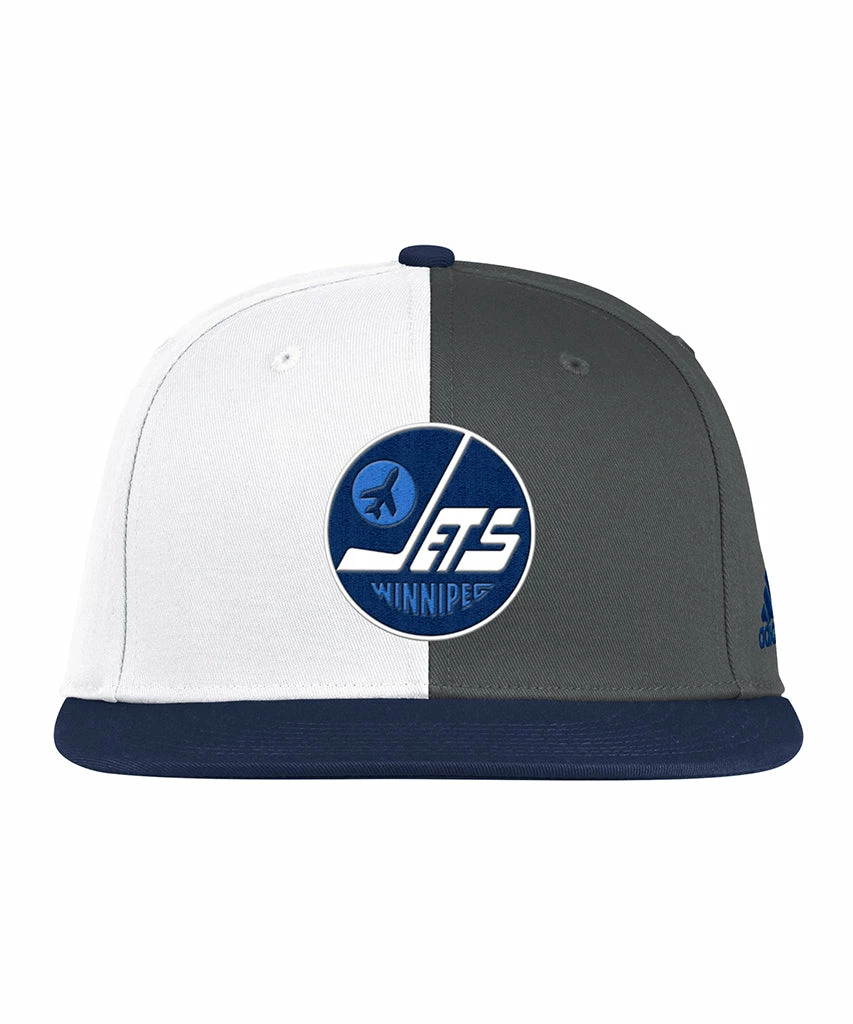 WINNIPEG JETS ADIDAS ADULT REVERSE RETRO FLAT BRIM SNAPBACK HAT 3 WINNIPEG JETS ADIDAS ADULT REVERSE RETRO FLAT BRIM SNAPBACK HAT