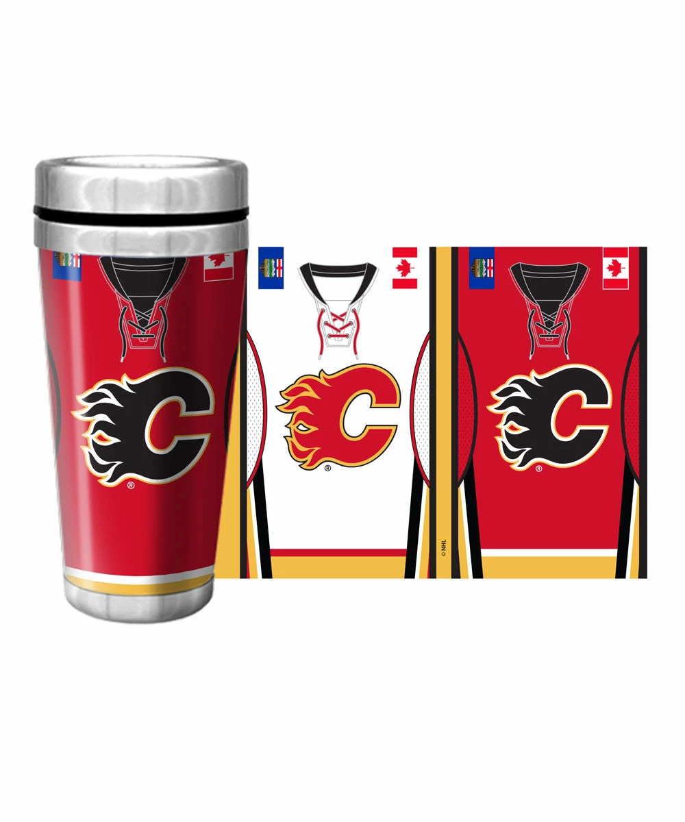 Mustang CALGARY FLAMES 16oz JERSEY TRAVEL MUG 3 Mustang CALGARY FLAMES 16oz JERSEY TRAVEL MUG