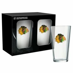 Mustang CHICAGO BLACKHAWKS 2PK 16oz MIXING GLASS SET