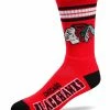 NSSI G-III CHICAGO BLACKHAWKS 4 STRIPE DEUCE MEN'S SOCKS -Jersey shop nssi 2017 4stripe decue sock cbh