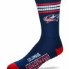 NSSI G-III COLUMBUS BLUE JACKETS 4 STRIPE DEUCE MEN'S SOCKS 2 NSSI G-III COLUMBUS BLUE JACKETS 4 STRIPE DEUCE MEN'S SOCKS -Jersey shop nssi 2017 4stripe decue sock cbj