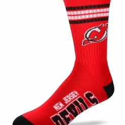 NSSI G-III NEW JERSEY DEVILS 4 STRIPE DEUCE MEN'S SOCKS