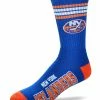 NSSI G-III NEW YORK ISLANDERS 4 STRIPE DEUCE MEN'S SOCKS