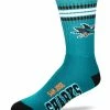 NSSI G-III SAN JOSE SHARKS 4 STRIPE DEUCE MEN'S SOCKS 1 NSSI G-III SAN JOSE SHARKS 4 STRIPE DEUCE MEN'S SOCKS -Jersey shop nssi 2017 4stripe decue sock sjs